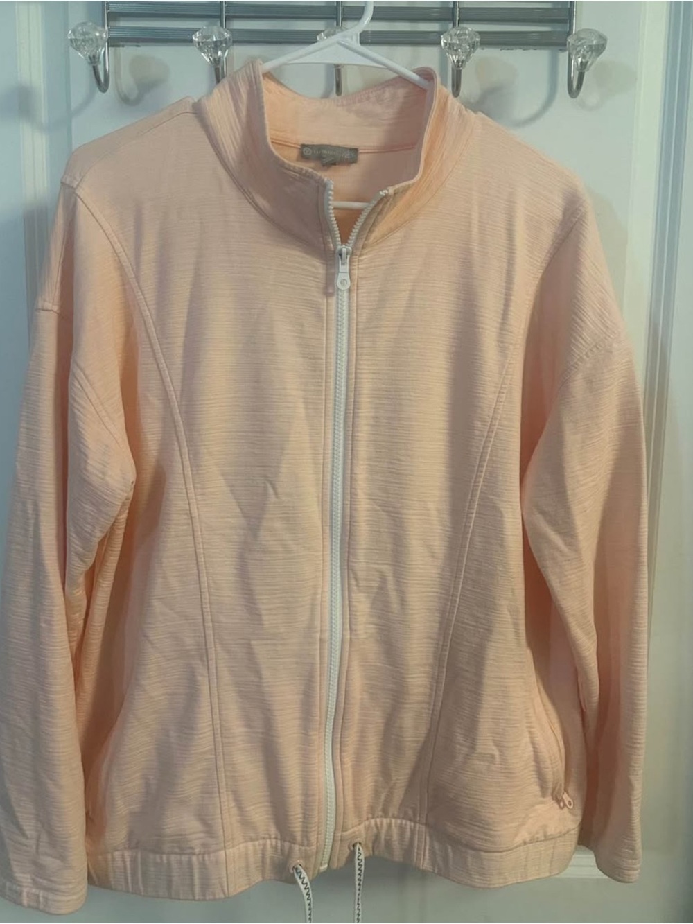 Talbots Light Peach Zip-Front Bomber Jacket